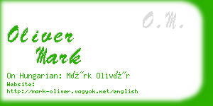 oliver mark business card
